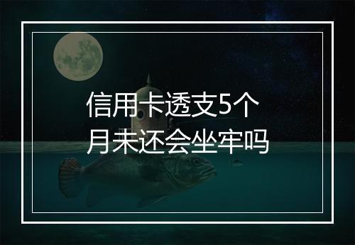 信用卡透支5个月未还会坐牢吗