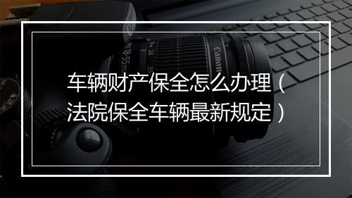 车辆财产保全怎么办理（法院保全车辆最新规定）