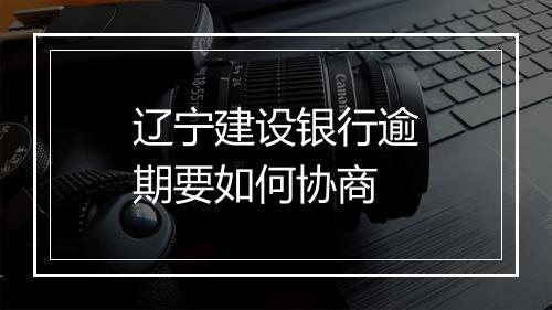 辽宁建设银行逾期要如何协商
