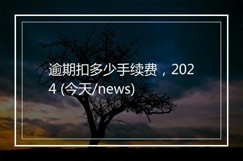 逾期扣多少手续费，2024 (今天/news)
