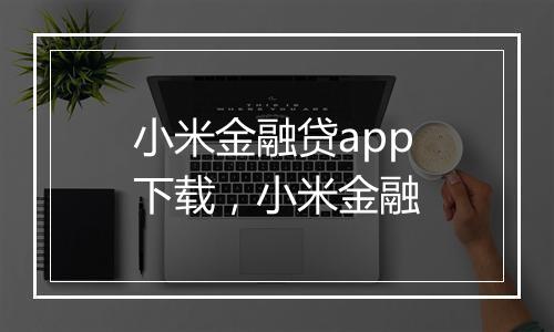 小米金融贷app下载，小米金融