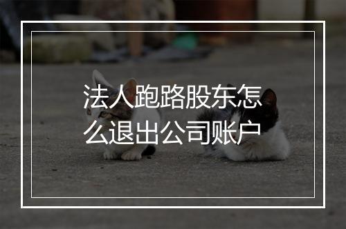法人跑路股东怎么退出公司账户