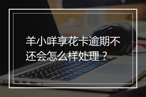 羊小咩享花卡逾期不还会怎么样处理？