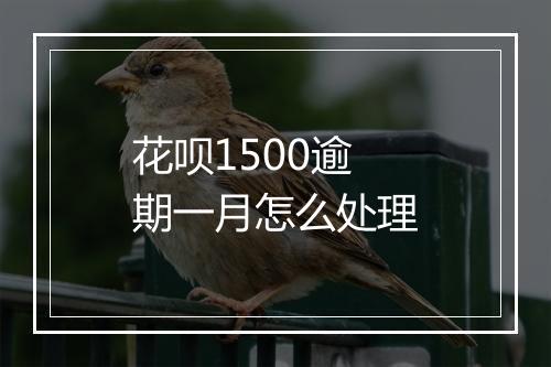 花呗1500逾期一月怎么处理