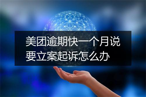 美团逾期快一个月说要立案起诉怎么办