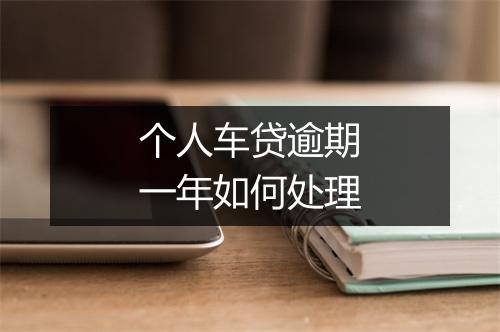 个人车贷逾期一年如何处理