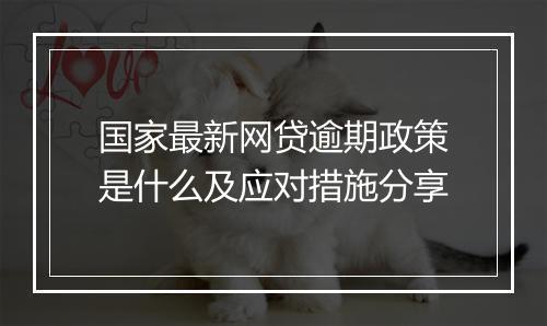 国家最新网贷逾期政策是什么及应对措施分享