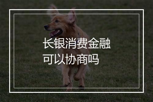 长银消费金融可以协商吗