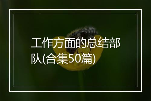 工作方面的总结部队(合集50篇)