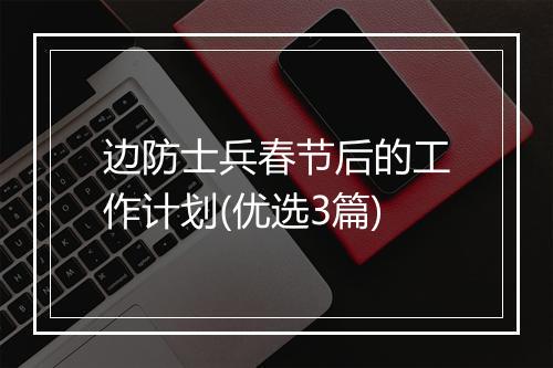 边防士兵春节后的工作计划(优选3篇)