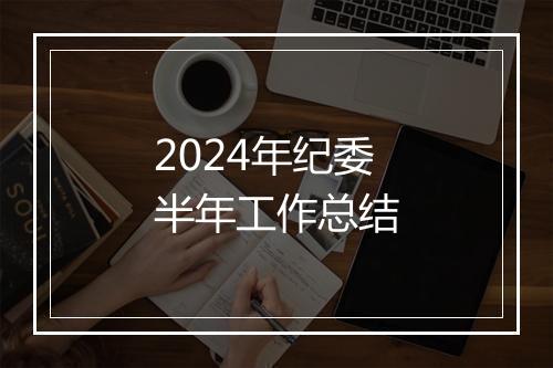 2024年纪委半年工作总结