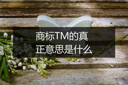 商标TM的真正意思是什么