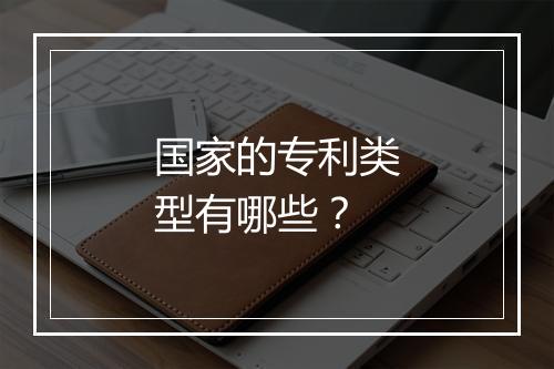 国家的专利类型有哪些？