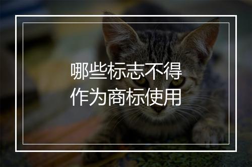 哪些标志不得作为商标使用
