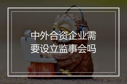 中外合资企业需要设立监事会吗