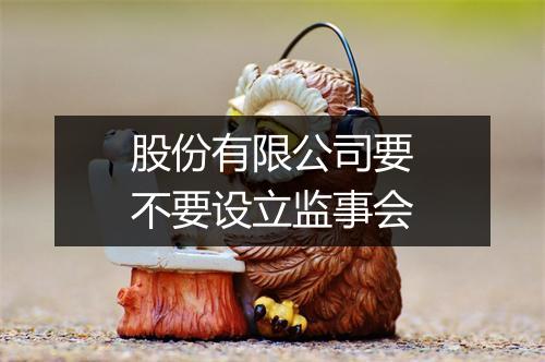 股份有限公司要不要设立监事会