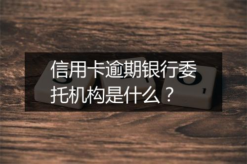 信用卡逾期银行委托机构是什么？