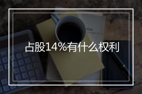 占股14%有什么权利