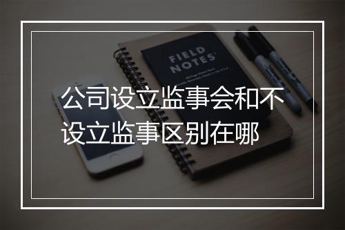公司设立监事会和不设立监事区别在哪