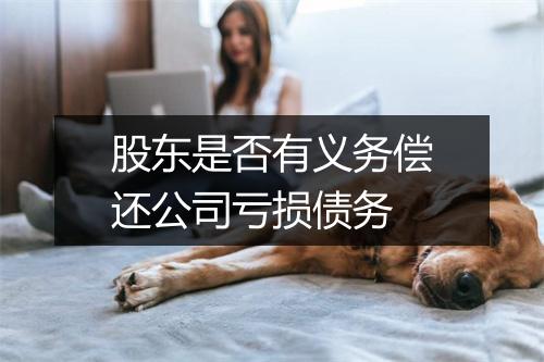 股东是否有义务偿还公司亏损债务