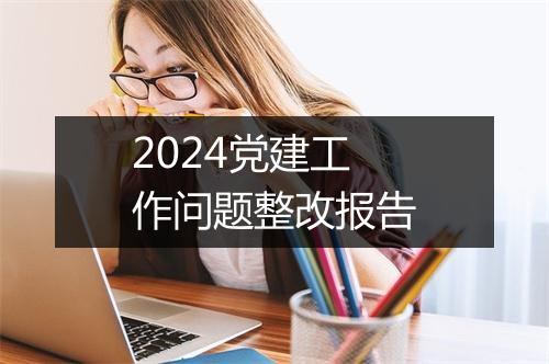 2024党建工作问题整改报告