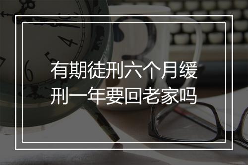 有期徒刑六个月缓刑一年要回老家吗