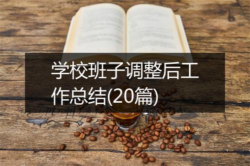 学校班子调整后工作总结(20篇)