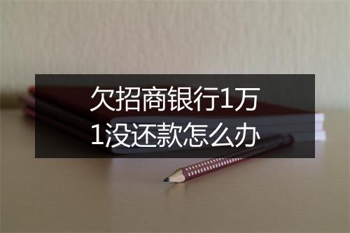 欠招商银行1万1没还款怎么办