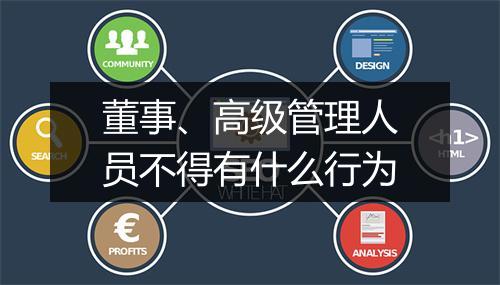 董事、高级管理人员不得有什么行为