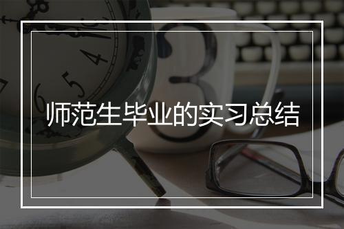 师范生毕业的实习总结