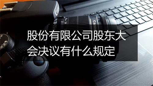股份有限公司股东大会决议有什么规定
