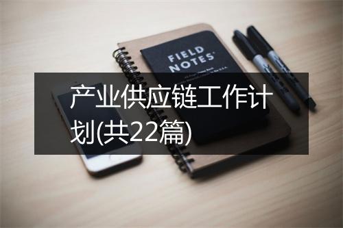 产业供应链工作计划(共22篇)