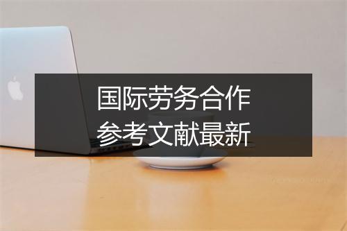国际劳务合作参考文献最新
