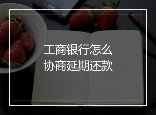 工商银行怎么协商延期还款