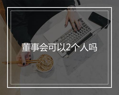 董事会可以2个人吗