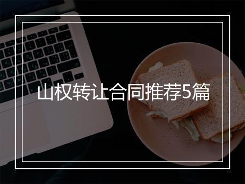 山权转让合同推荐5篇