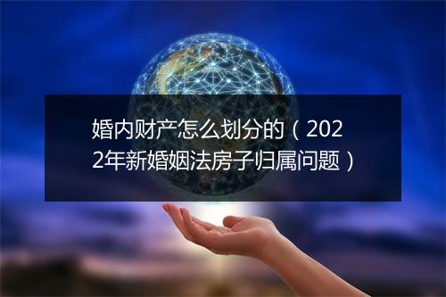 婚内财产怎么划分的（2022年新婚姻法房子归属问题）