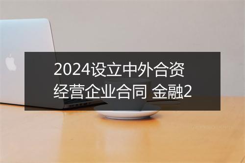 2024设立中外合资经营企业合同 金融2