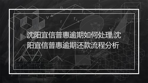 沈阳宜信普惠逾期如何处理,沈阳宜信普惠逾期还款流程分析