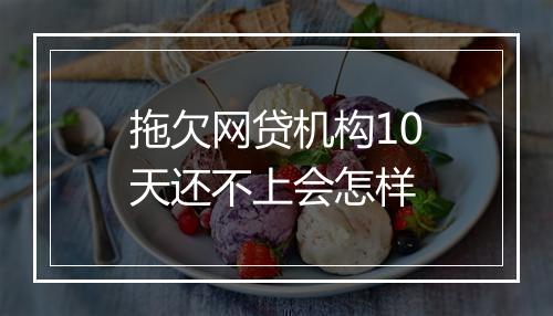 拖欠网贷机构10天还不上会怎样