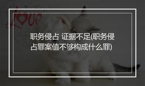 职务侵占 证据不足(职务侵占罪案值不够构成什么罪)