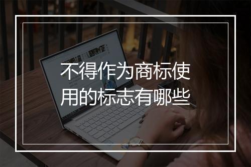 不得作为商标使用的标志有哪些