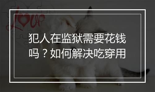 犯人在监狱需要花钱吗？如何解决吃穿用