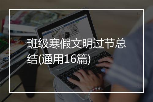 班级寒假文明过节总结(通用16篇)