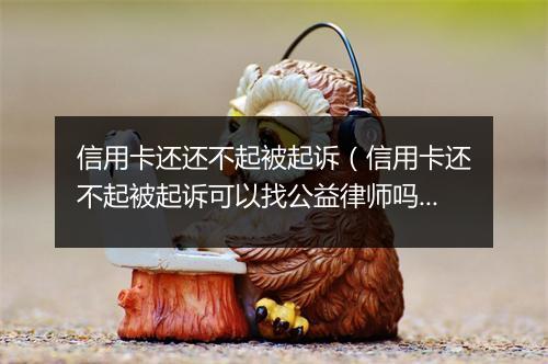 信用卡还还不起被起诉（信用卡还不起被起诉可以找公益律师吗）