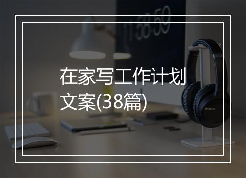 在家写工作计划文案(38篇)