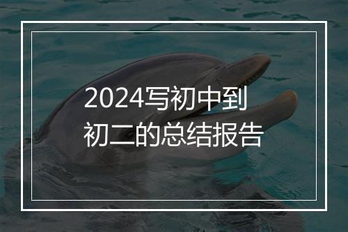 2024写初中到初二的总结报告
