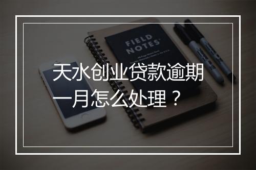 天水创业贷款逾期一月怎么处理？