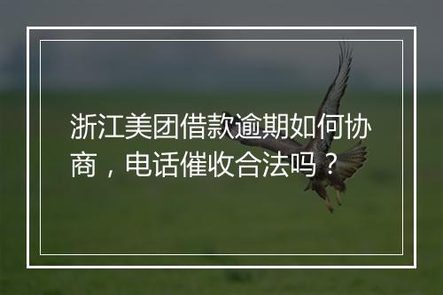 浙江美团借款逾期如何协商，电话催收合法吗？