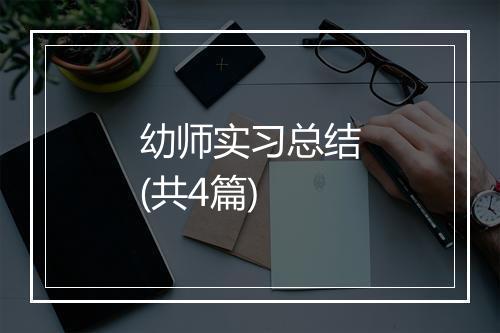 幼师实习总结(共4篇)